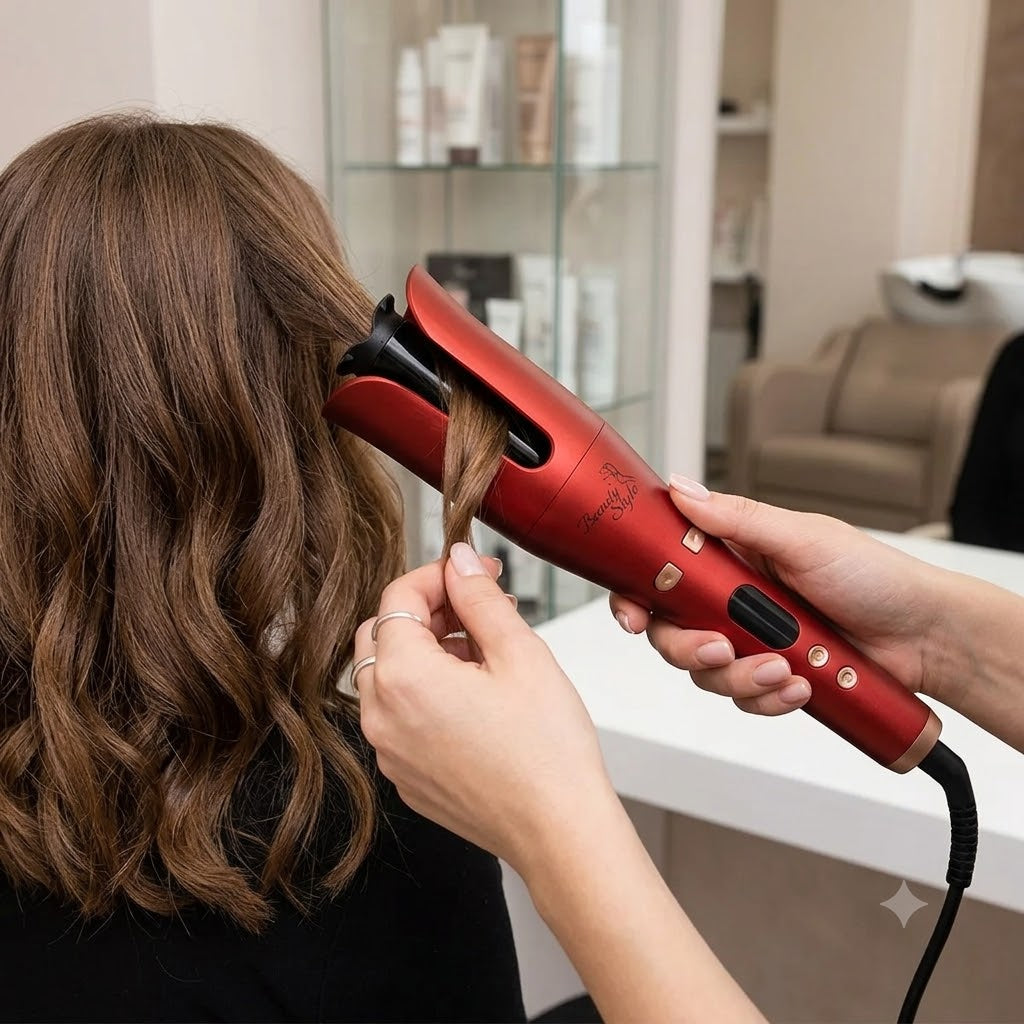 Beauty Style Rizador Automático de Cabello Cerámico Bidireccional Rojo 0925124