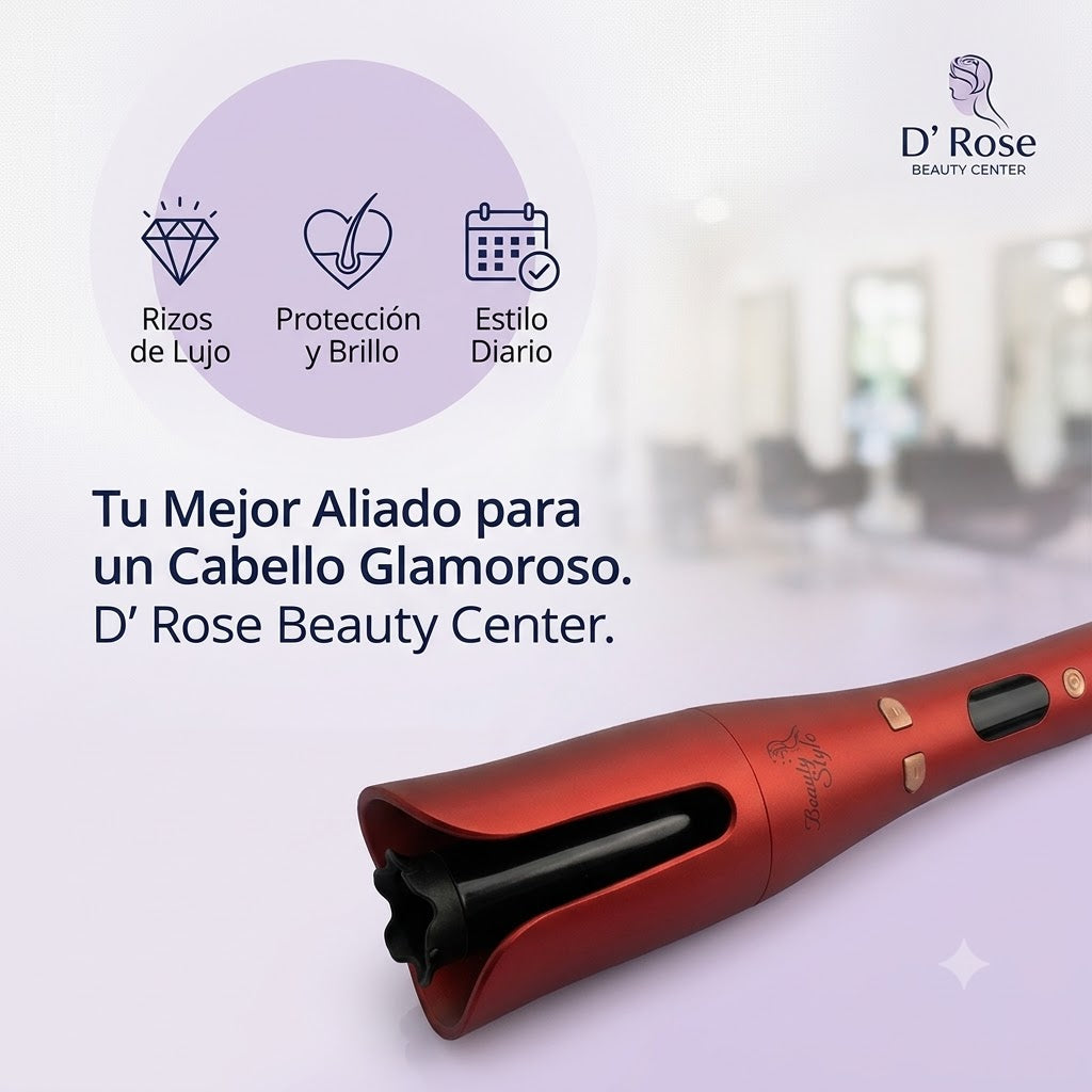 Beauty Style Rizador Automático de Cabello Cerámico Bidireccional Rojo 0925124