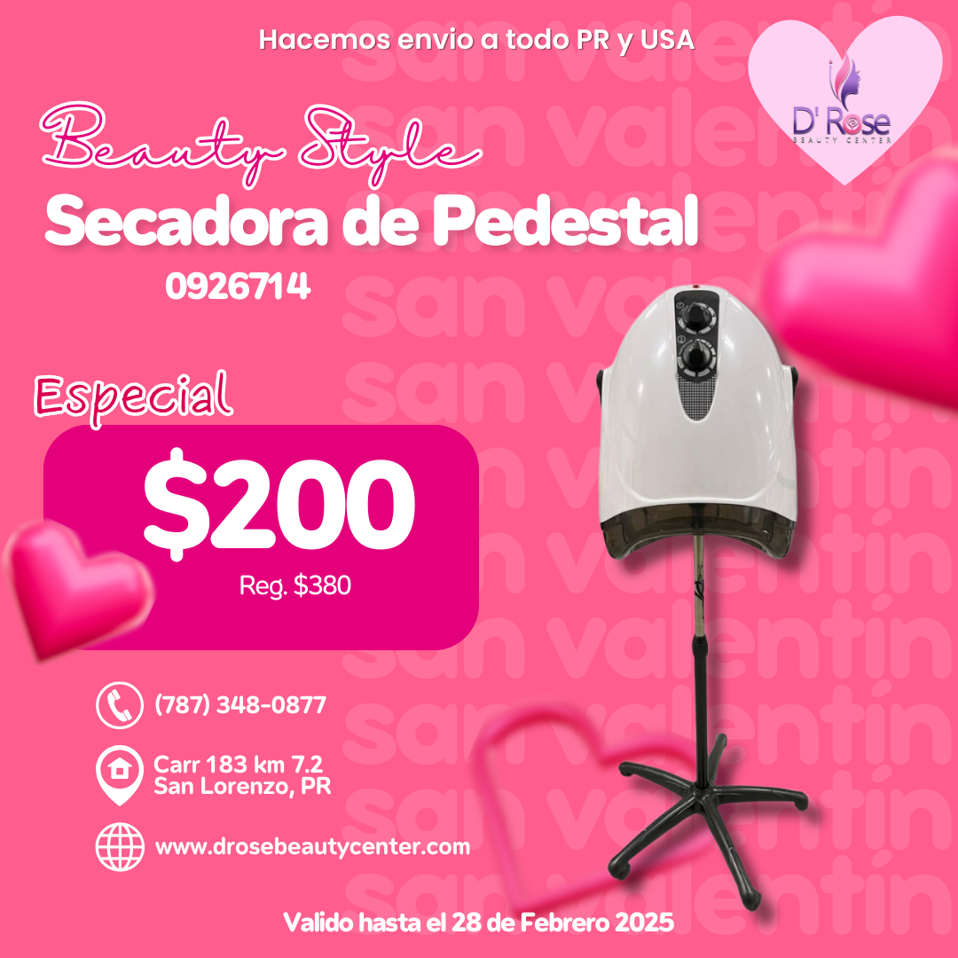 Beauty Style Secador de Pedestal para Estilista Color Blanco 0926714