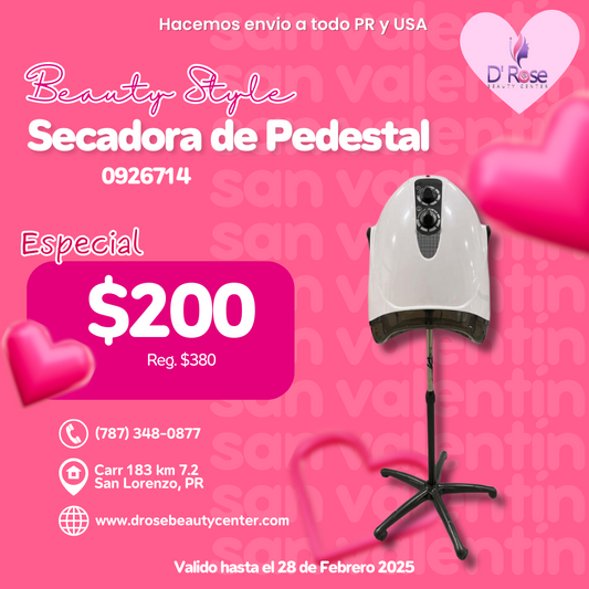 Beauty Style Secador de Pedestal para Estilista Color Blanco 0926714