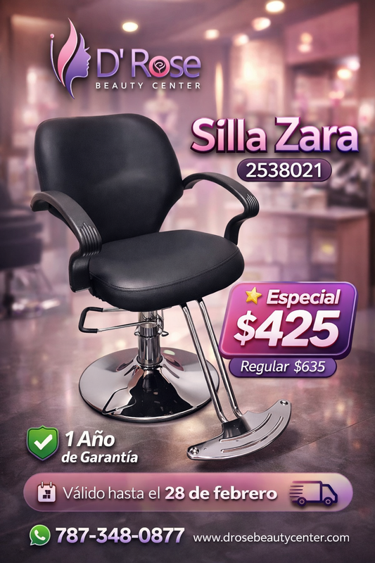 💺 Silla Zara Negra Profesional para Barbería y Estilo | ITEM 2538021