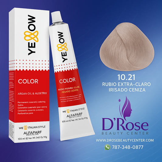 Yellow Tinte 10.21 Rubio Extra-Claro Irisado Ceniza 100ml