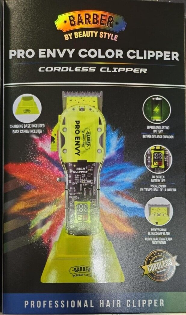Barber by Beauty Style Pro Envy Color (yellow) clipper 0923424