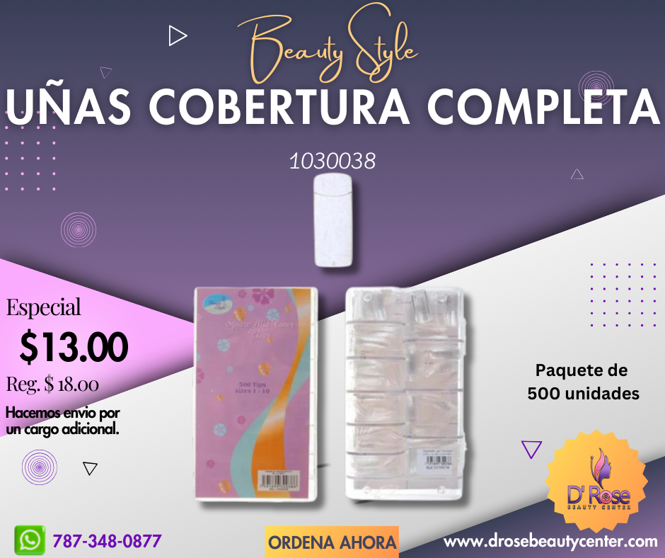 Beauty Style Uñas Square Mid Cover Color Transparente x 500 1030038