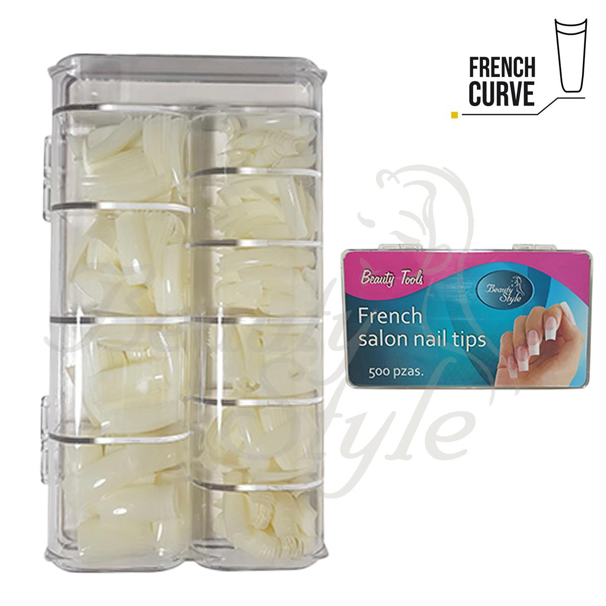 Beauty Style Uñas French Color Natural de 500pc 1030040