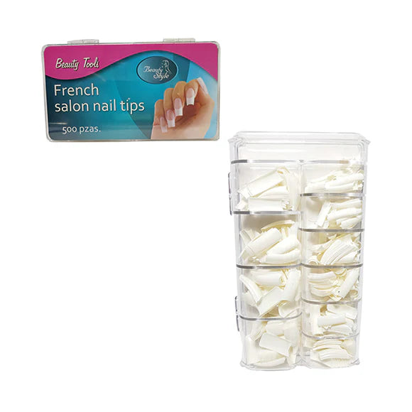 Beauty Style Uñas French Blancas de 500pc 1030042