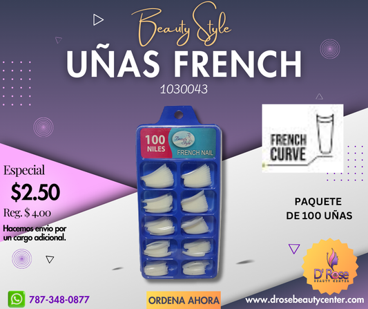 Beauty Style Uñas French Natural x 100 1030043