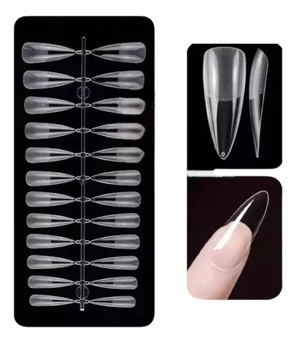 Beauty Style Uñas Stiletto Clear Cortas x 100 1030049