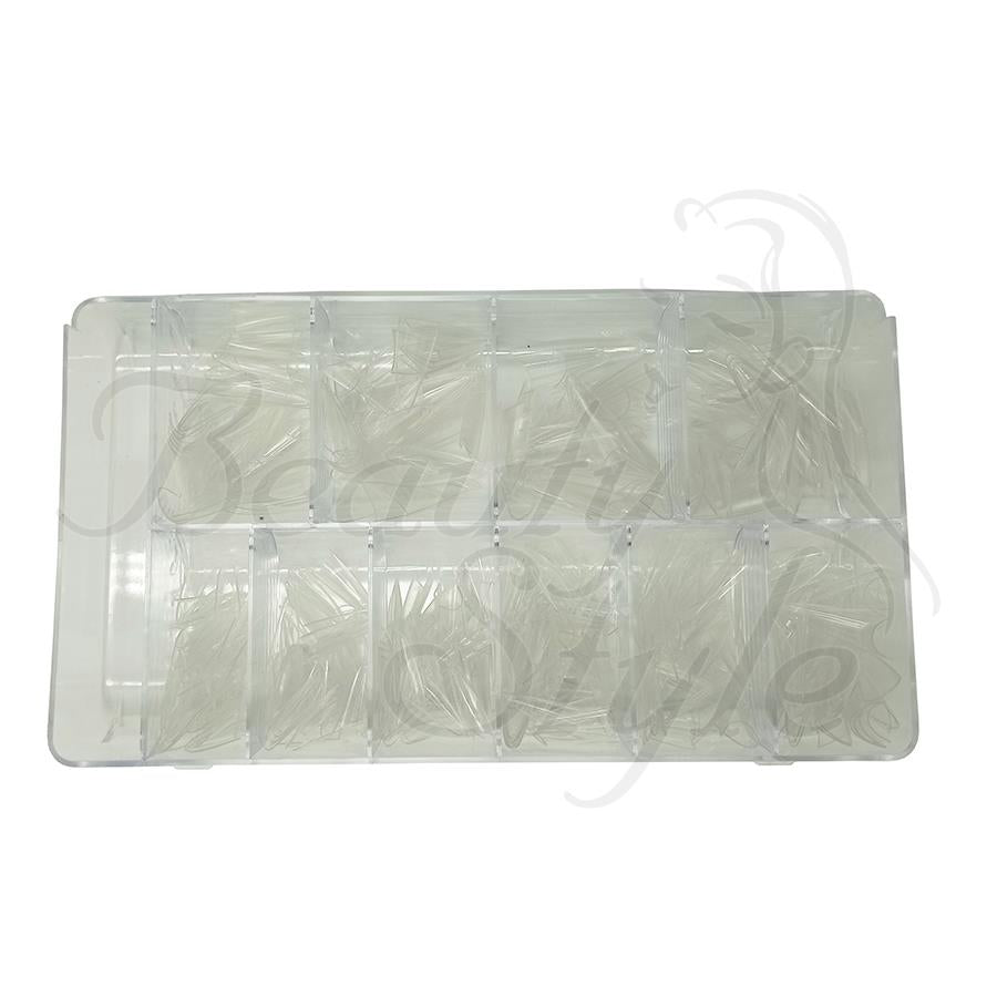 Beauty Style Uñas Stiletto Color Transparente de 500pc 1030051