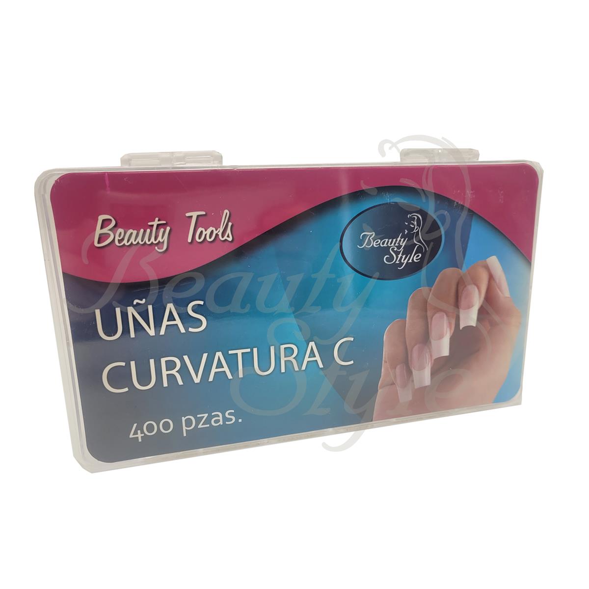 Beauty Style Uñas Curvatura en C Color Natural de 400pc 1030054