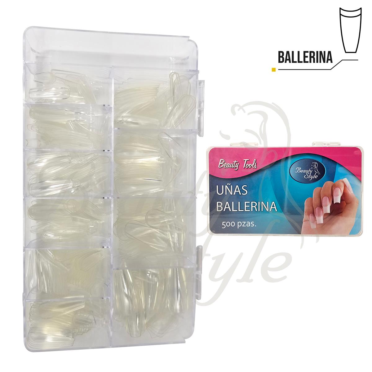 Beauty Style Uñas Ballerina Clear de 500pc 1030059