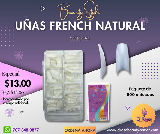 Beauty Style Uñas French Natural x 500 1030080