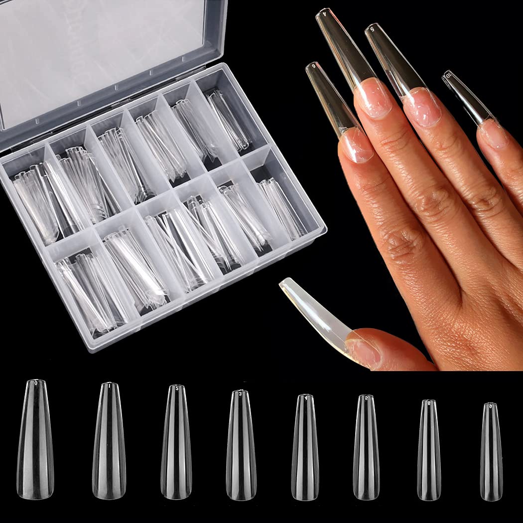 Beauty Style Uñas Long Coffin Color Clear x 100 1030093