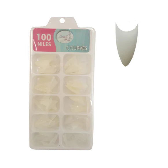 Beauty Style Uñas C Curve Almond Natural x 100 1030311
