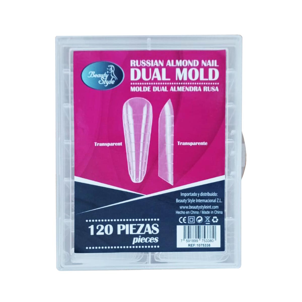 Beauty Style Molde Dual de Uña Almendra Rusa x 120u 1075338