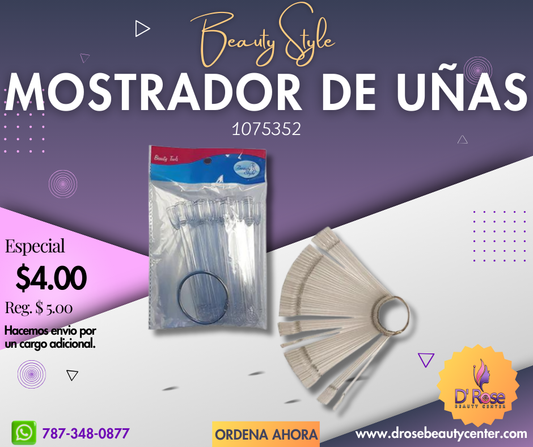 Beauty Style LLavero o Muestrario Tipo LLavero de Uñas Transparente 1075352