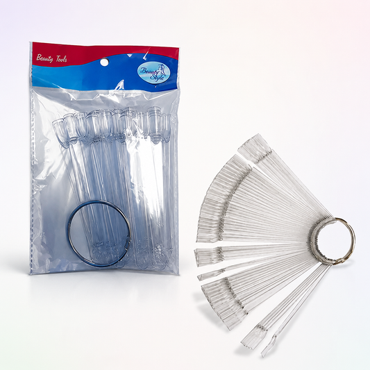 Beauty Style Muestrario de Uñas Transparente Tipo Llavero 1075352