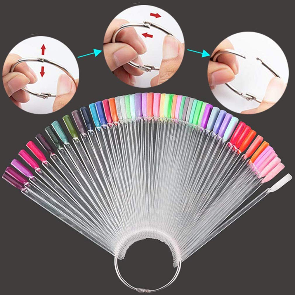 Beauty Style Muestrario de Uñas Transparente Tipo Llavero 1075352