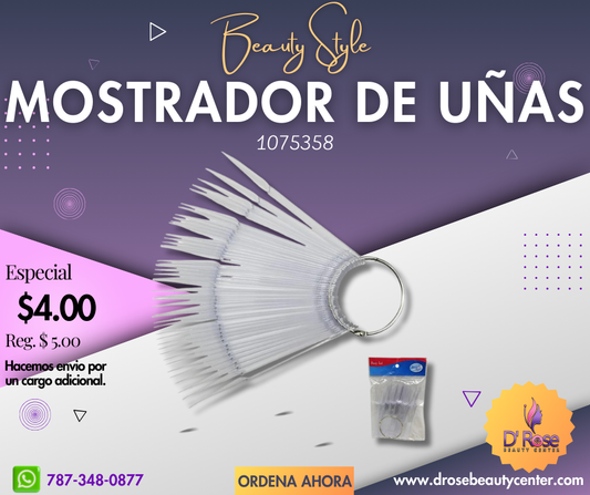 Beauty Style Llavero o Muestrario Tipo Llavero de Uñas Stiletto Color Transparente 1075358