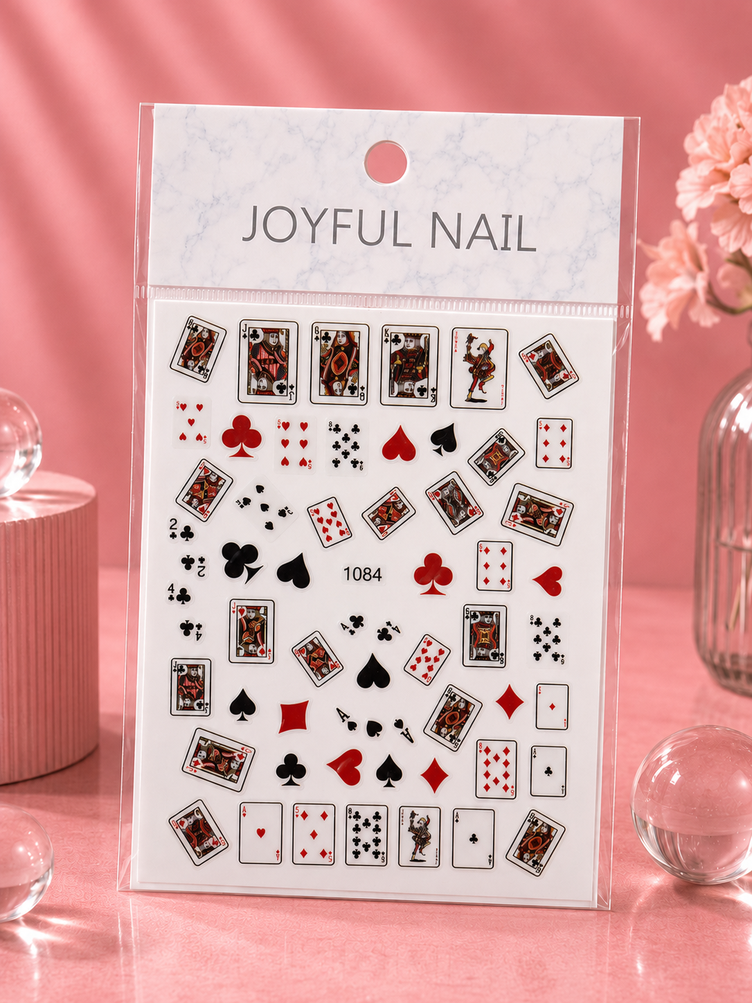 Joyful Nail 3D Nail Art Stickers 1084 Cartas de Juego y Símbolos de Casino