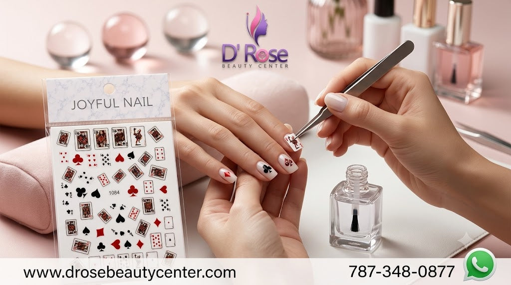 Joyful Nail 3D Nail Art Stickers 1084 Cartas de Juego y Símbolos de Casino