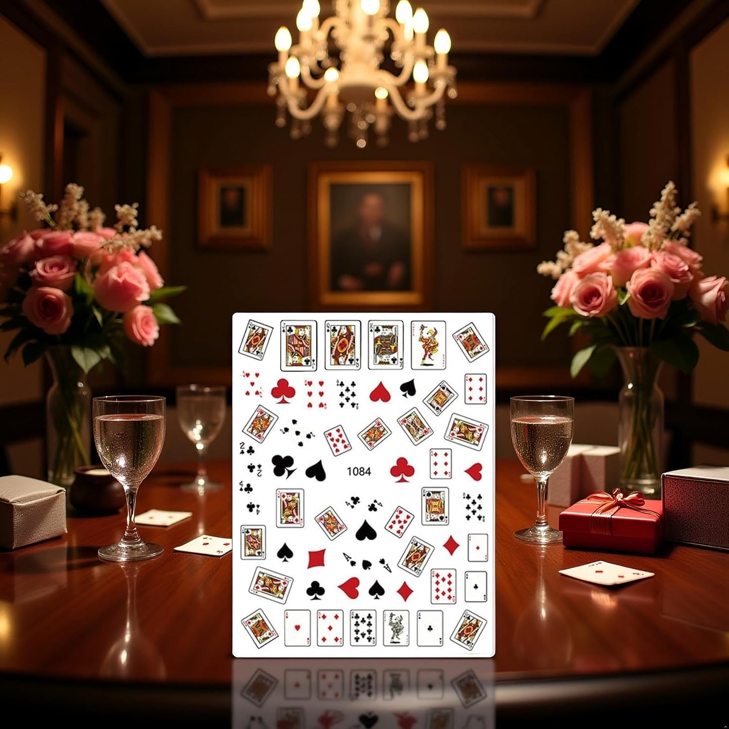 Joyful Nail 3D Nail Art Stickers 1084 Cartas de Juego y Símbolos de Casino