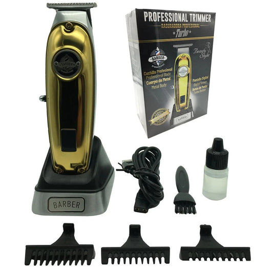 Barber by Beauty Style Professional Trimmer Turbo 0923430 – Recortadora Profesional Inalámbrica con Base de Carga