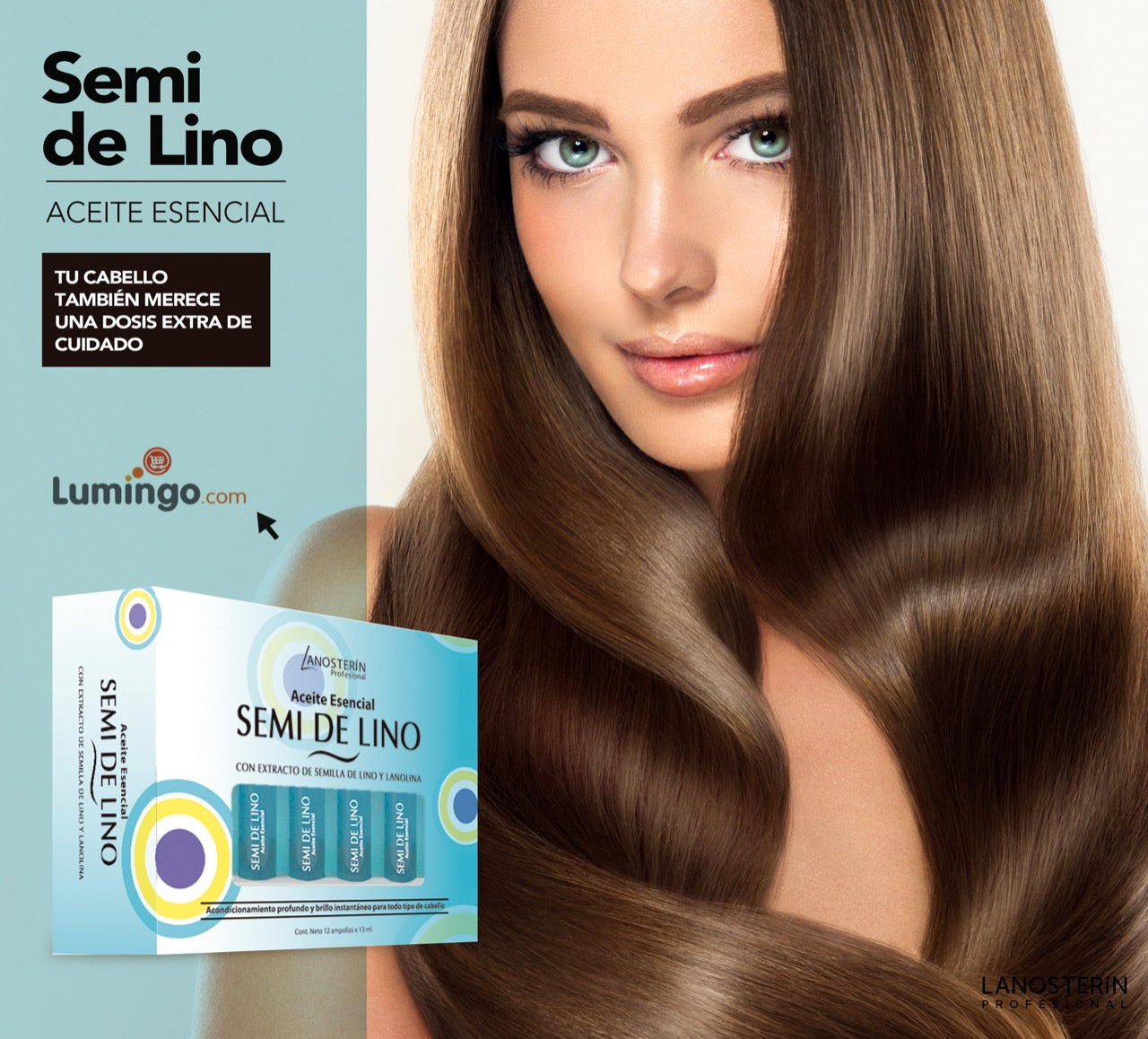 LANOSTERIN PROFESIONAL AMPOLLA SEMI DE LINO ACEITE ESENCIAL .44OZ 0520012