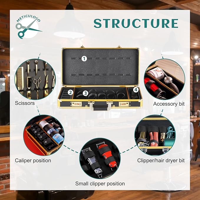 Beauty Style Maletin para Barbero Color Negro 1175121