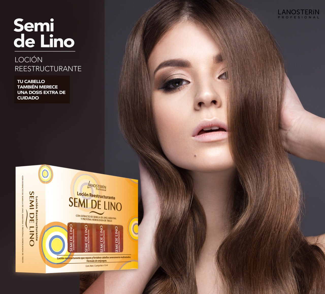 LANOSTERIN PROFESIONAL AMPOLLA SEMI DE LINO LOCION REESTRUCTURANTE .44OZ 0550012