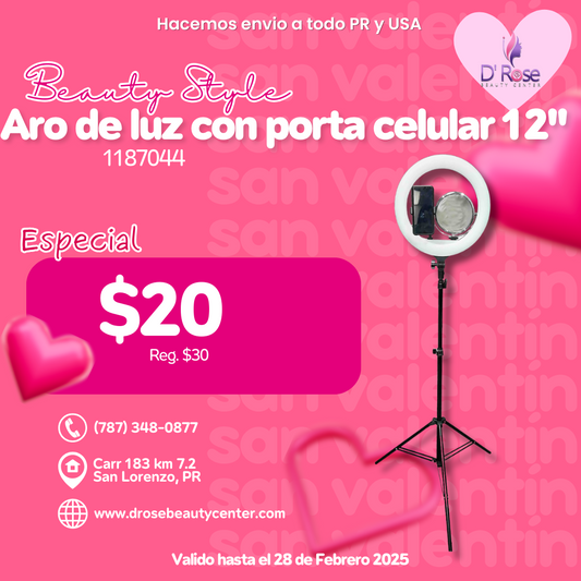 Beauty Style Aro de Luz Con Porta Celular 12" 1187044