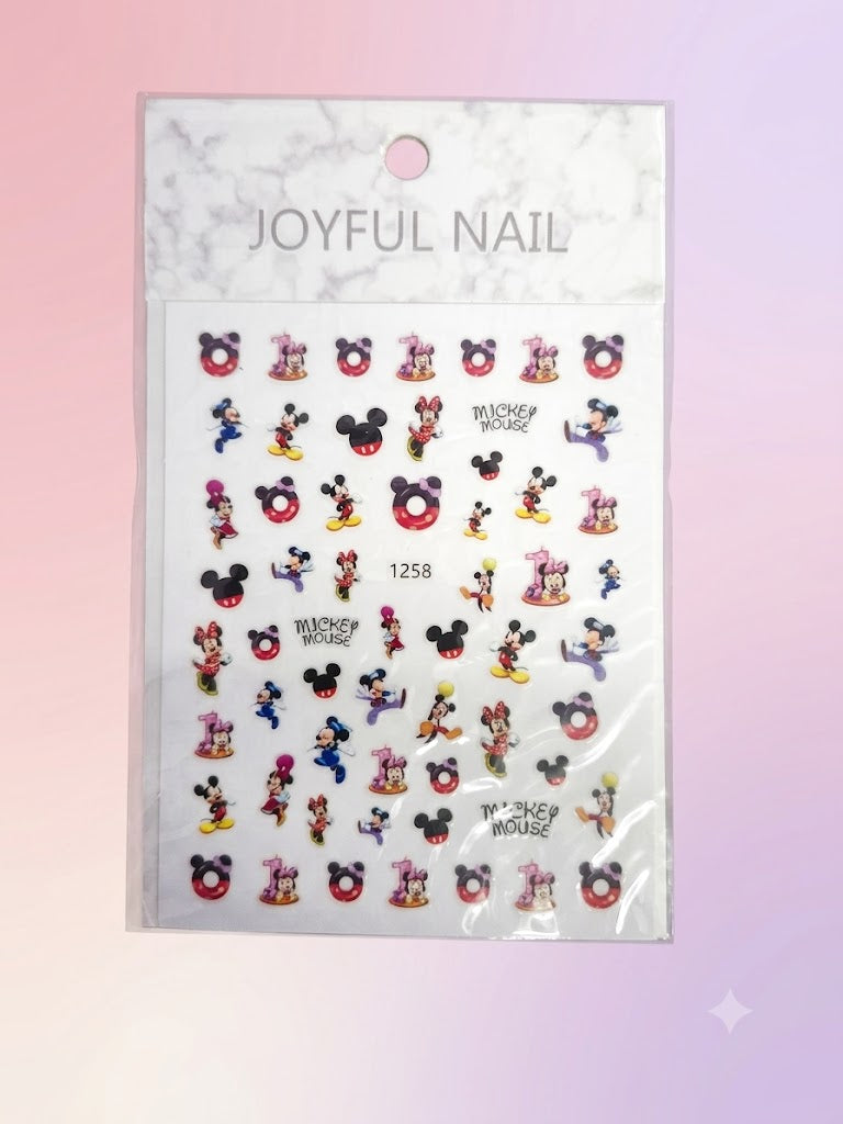 Joyful Nail Stickers 3D Personajes de Ratón 1258
