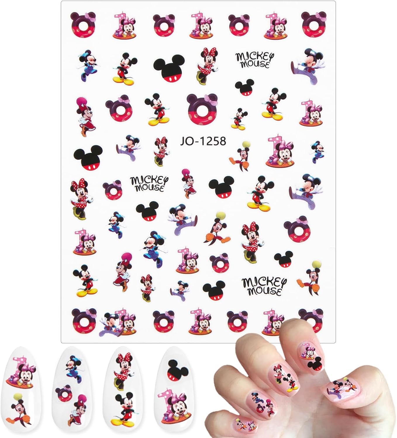 Joyful Nail Stickers 3D Personajes de Ratón 1258