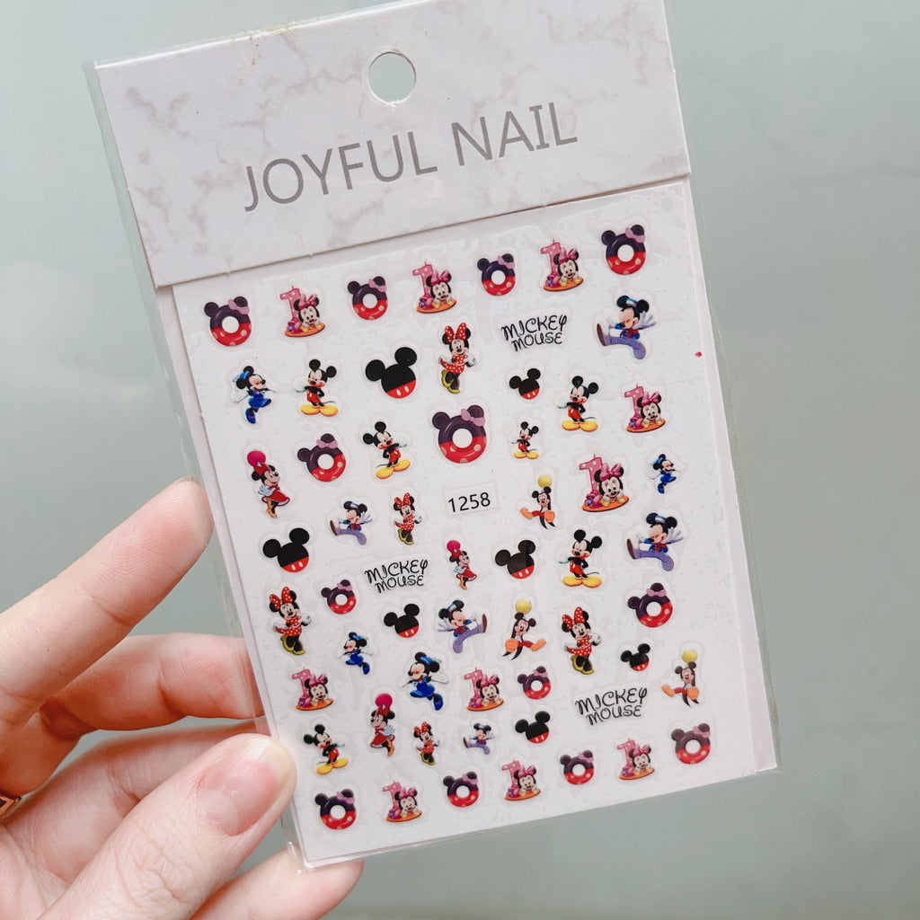 Joyful Nail Stickers 3D Personajes de Ratón 1258
