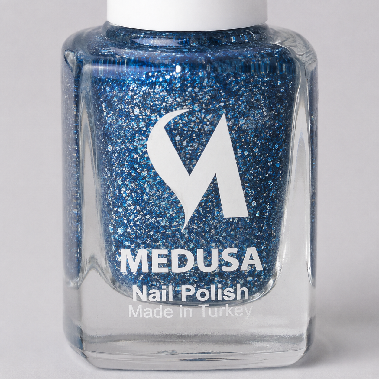 Medusa Esmalte con Glitter Azul y Plateado 0.37 oz – MNP135
