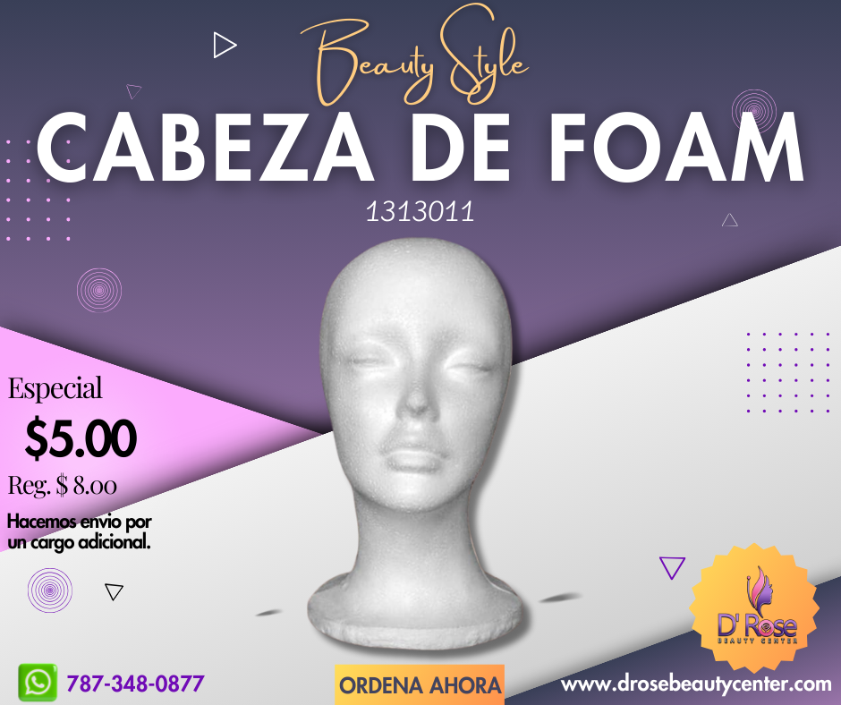 Beauty Style Cabeza de Foam para Exhibir Pelucas 1313011