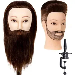 Beauty Style Mingo o Manekin de Caballero con Barba 100% Humano para estudiante de Barberia 1313012
