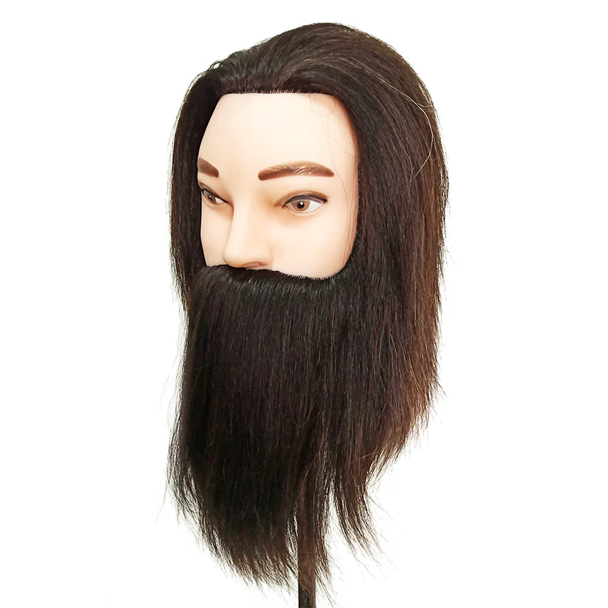 Beauty Style Mingo o Manekin de Caballero con Barba 100% Humano para estudiante de Barberia 1313012