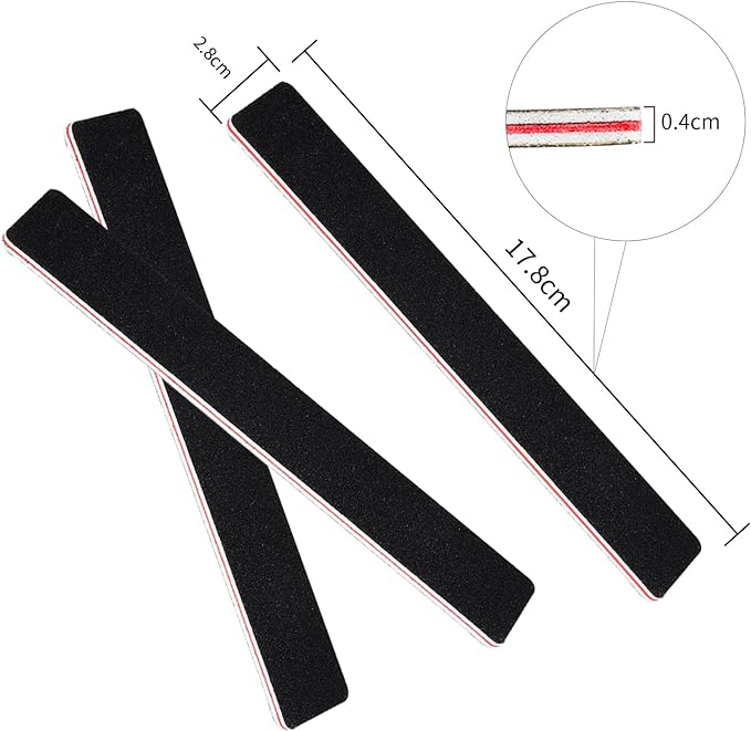 Beauty Style Lima de Uñas Negra Rectangular 100 x 180 1593344