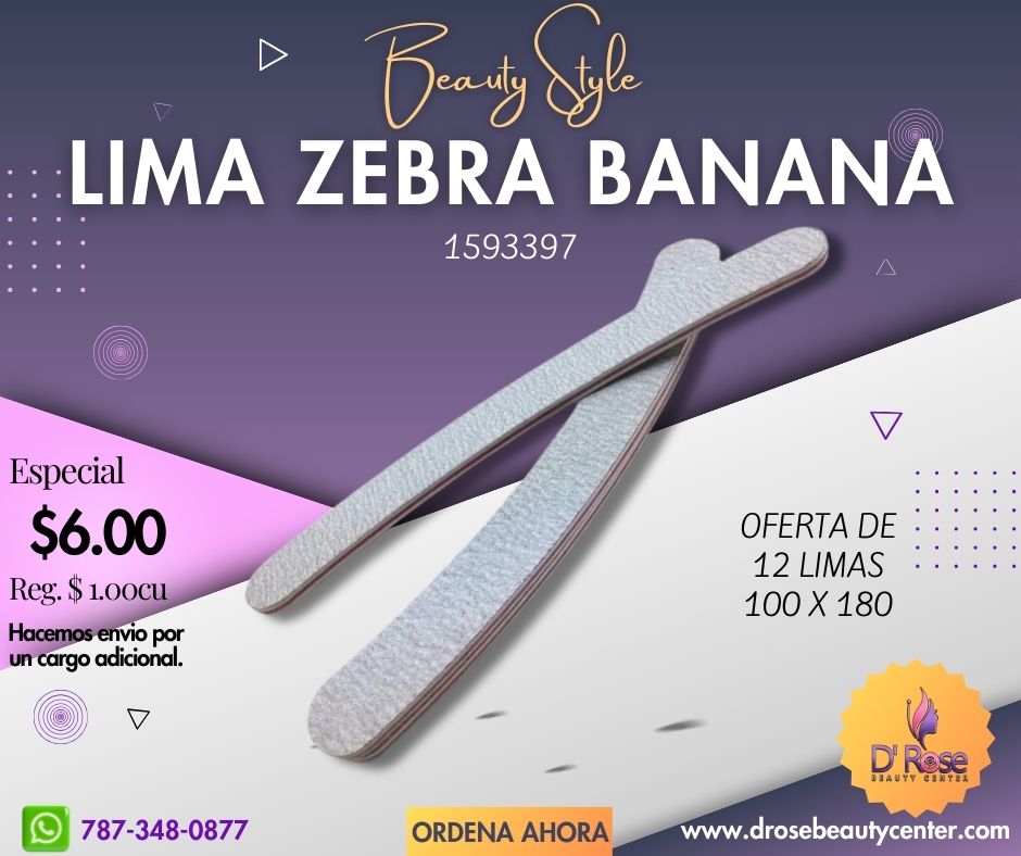 Beauty Style Lima de Zebra Curva o Banana 100 x 180 1593346x12