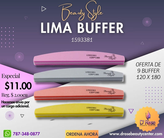 Beauty Style Lima Buffer de Uñas 120 x 180 Oferta de 9 Buffers 1593381x9