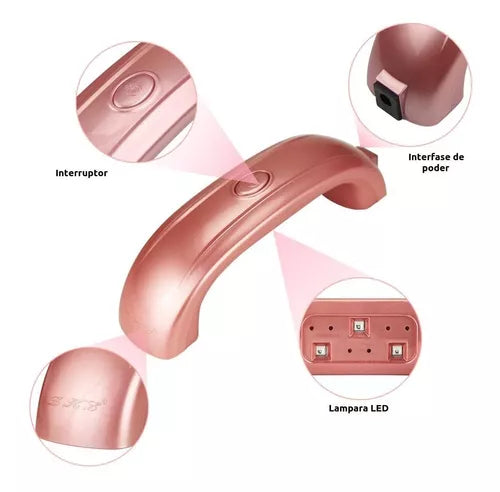 Lámpara LED Portátil 9W para Uñas en Gel – Beauty Style | Modelo 2265548