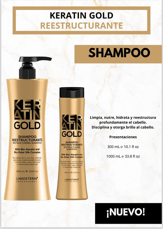 LANOSTERIN PROFESIONAL KERATIN GOLD SHAMPOO 33.8OZ 23011000