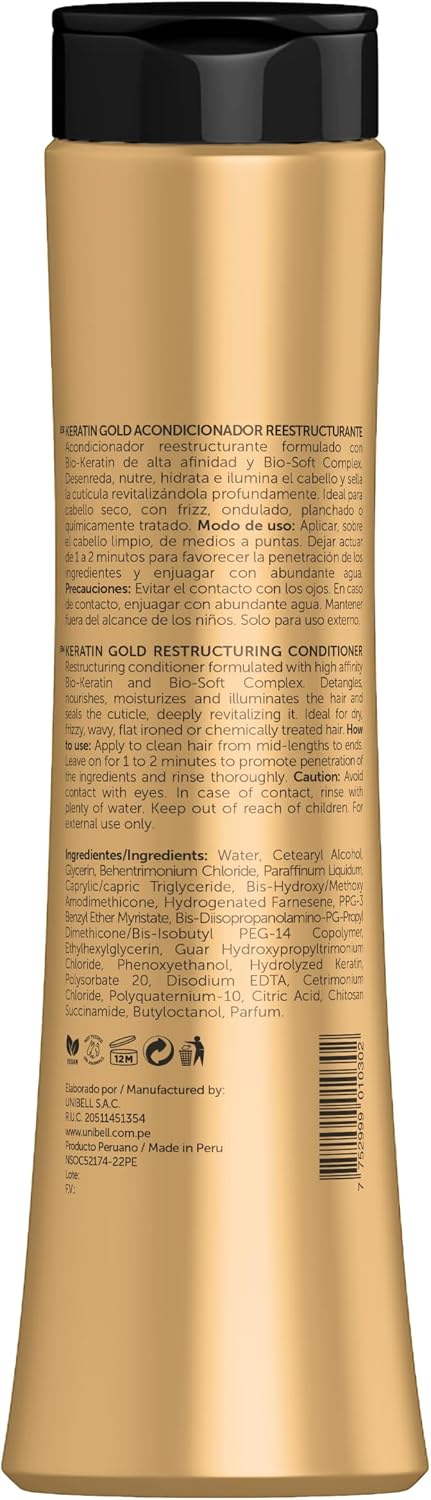 LANOSTERÍN Professional Keratin Gold Acondicionador Reestructurante 10.1 oz