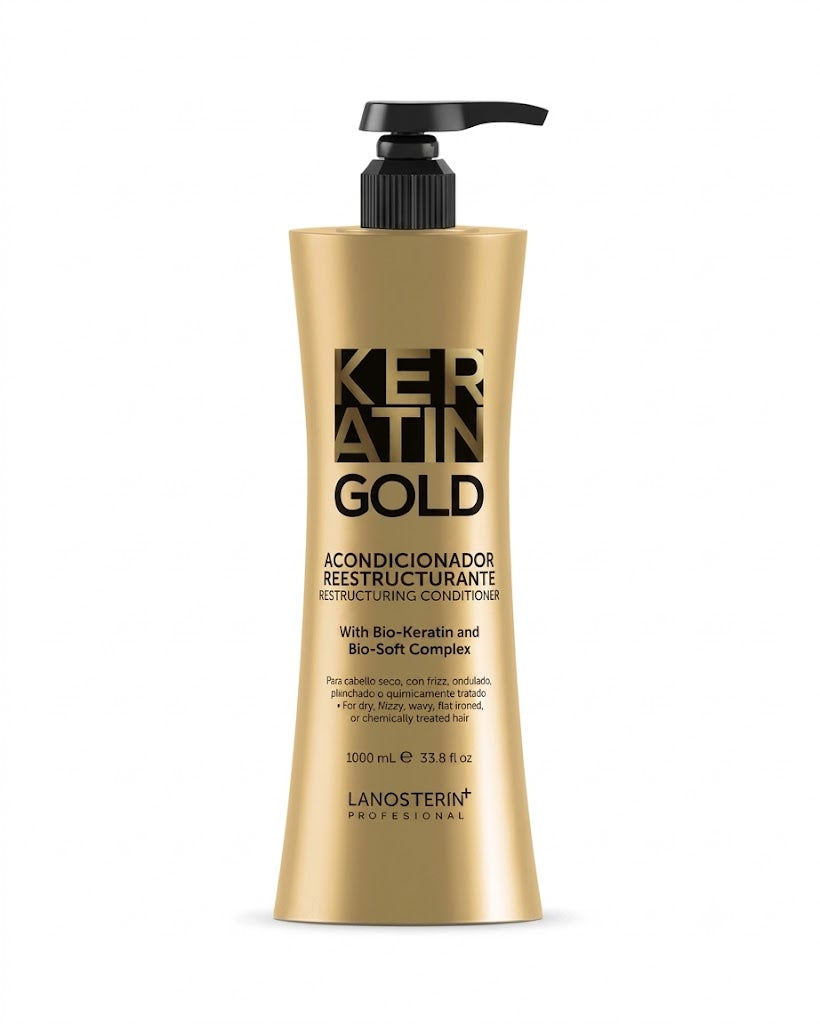 LANOSTERÍN Professional Keratin Gold Acondicionador Reestructurante 33.8 oz