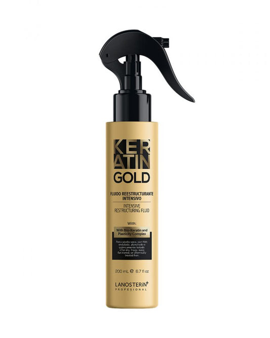 LANOSTERIN PROFESIONAL KERATIN GOLD FLUIDO REESTRUCTURANTE INTENSIVO 6.7OZ 23040200
