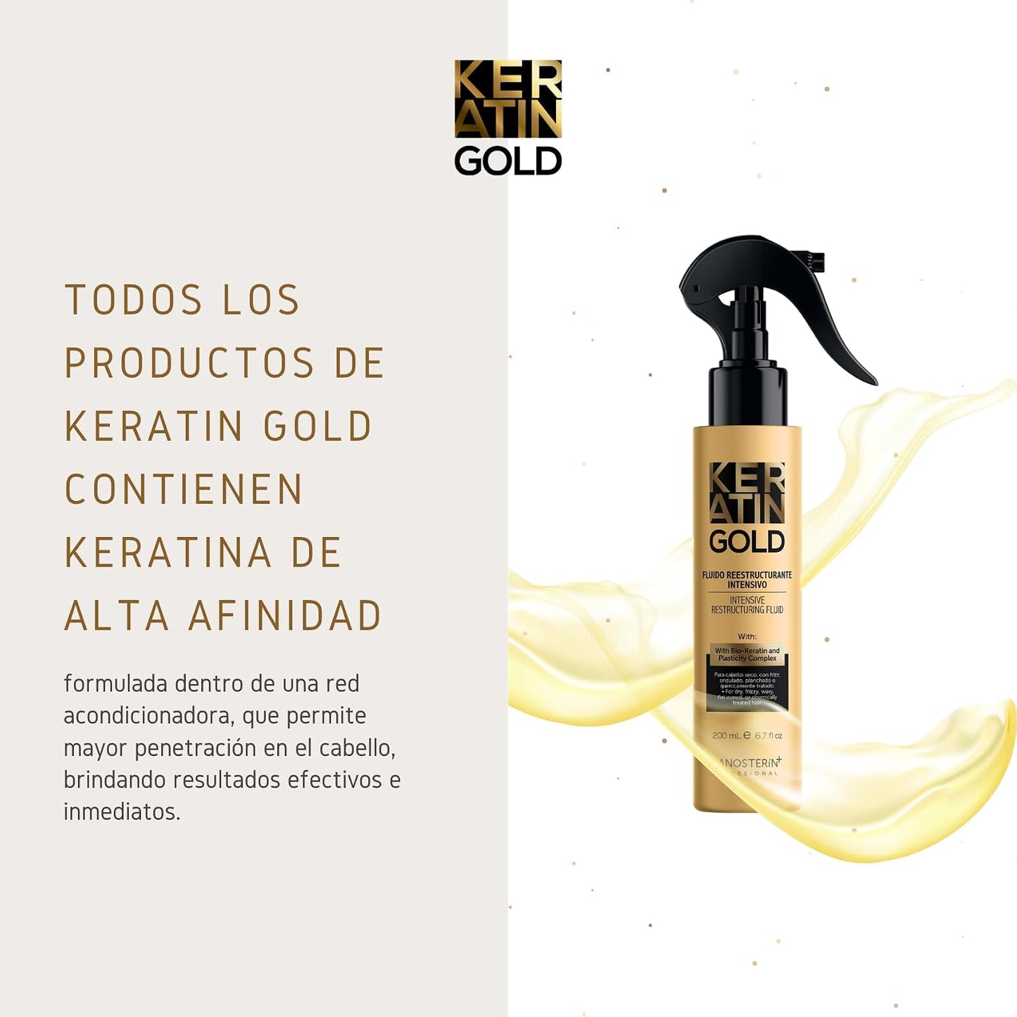 Lanosterin Professional Keratin Gold Fluido Reestructurante Intensivo 200 ml