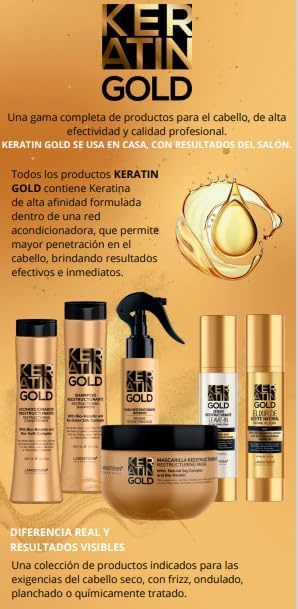 Lanosterin Professional Keratin Gold Fluido Reestructurante Intensivo 200 ml
