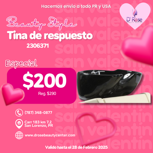 Beauty Style Tina de Porcelana de Repuesto para Lava cabeza 2306371