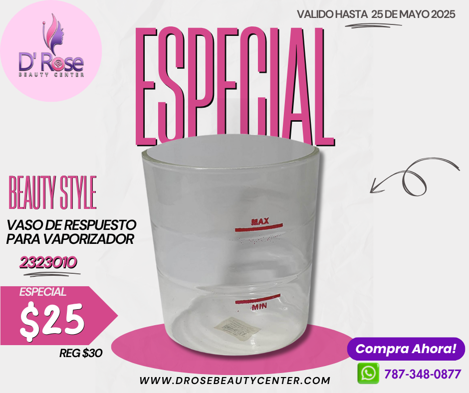 Beauty Style Vaso de Cristal de Repuesto Para Vaporizadores Faciales 2323010